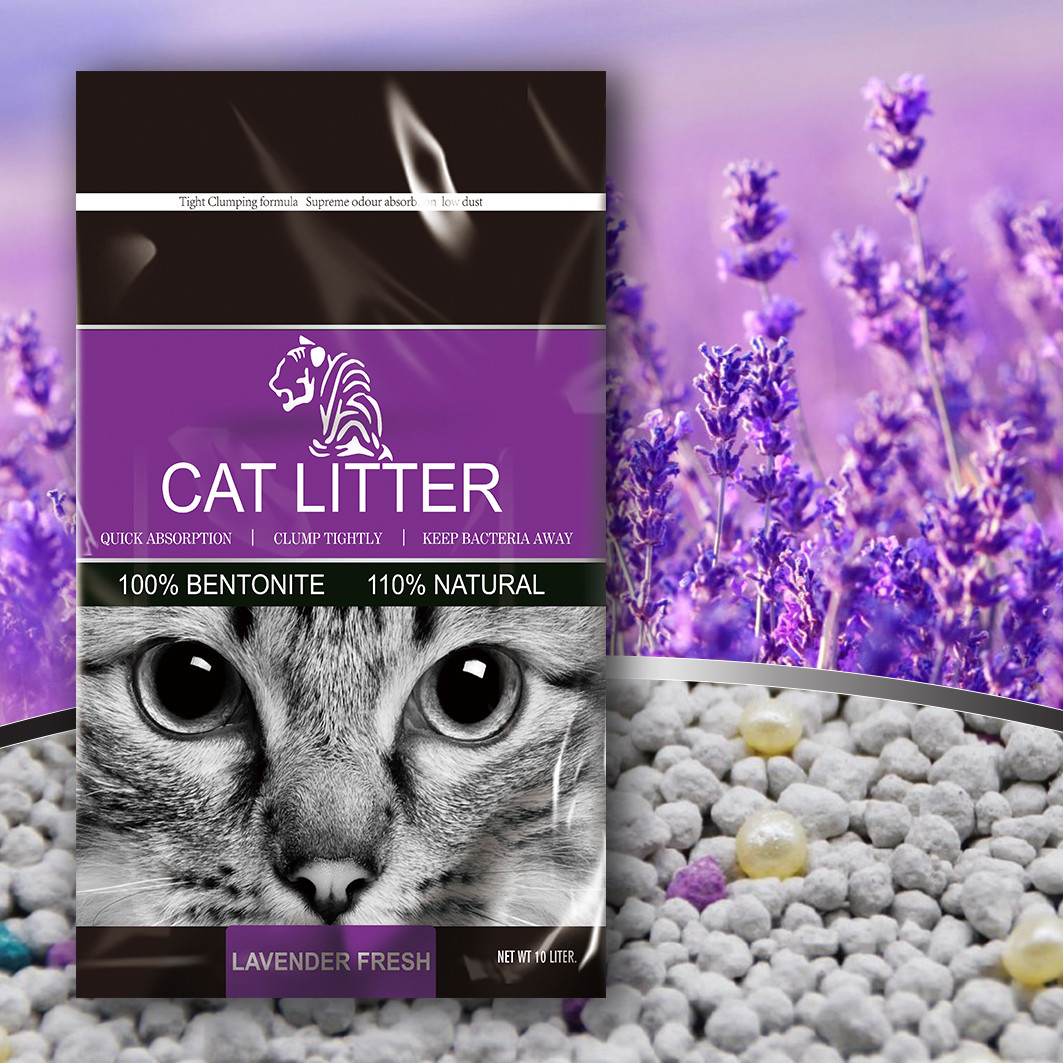 Бентонітовий наповнювач для котячого туалету TIGER PET Bentonite Cat Litter запах лаванди 5л, 4кг